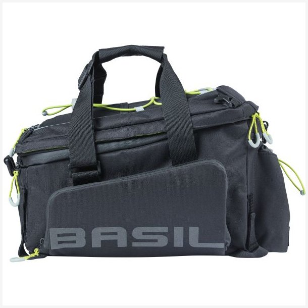 Trunkbag Basil Miles XL Pro 9-36 liter 31 x 23 x 20 cm - sort/lime, vandtt