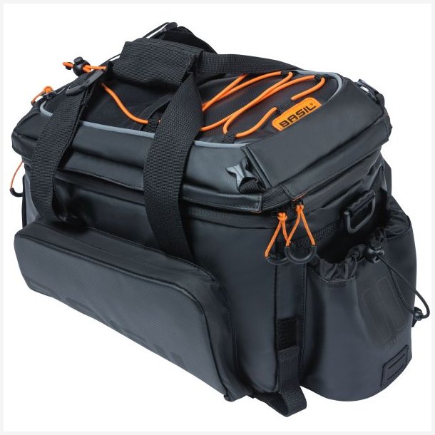 Trunkbag Basil Miles Tarpaulin XL Pro 9-36 liter 31 x 23 x 20 cm - sort orange, vandtt
