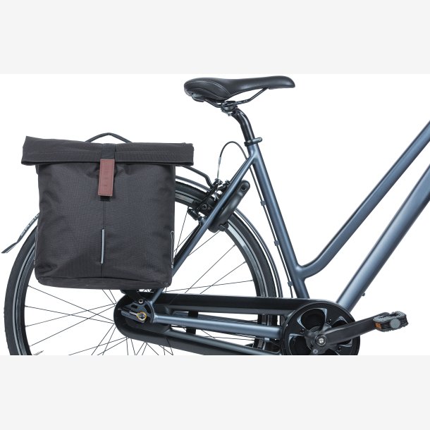 Double Cykeltaske Basil City MIK 28-32 liters 30 x 18 x 49 cm - black