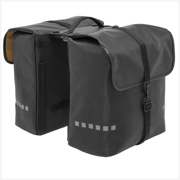 Dobbelt cykeltaske New Looxs Odense Dobbelt MIK 39 liter 34 x 16 x 38 cm (x2) - sort