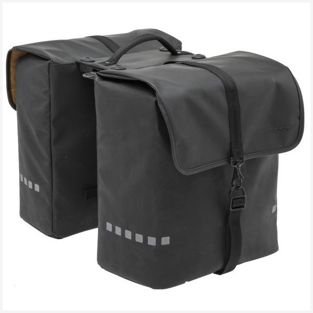 Dobbelt cykeltaske New Looxs Odense Double Racktime 39 liter 34 x 16 x 38 cm (x2) - sort