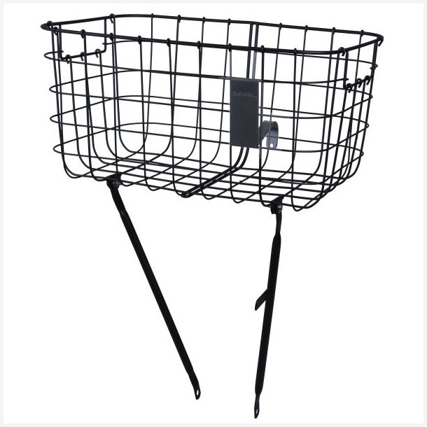 Cykelkurv til front Basil Robin 27 liters 47 x 31 x 25 cm - sort