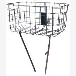 Cykelkurv til front Basil Robin 27 liters 47 x 31 x 25 cm - slv