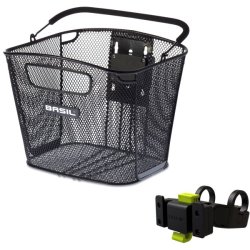 Cykelkurv til styr Basil Bold Front KF 28 x 34 x 27 cm - sort (med KF styrholder)