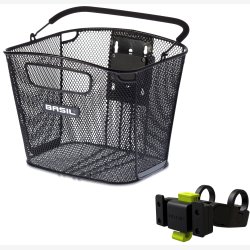 Cykelkurv til styr Basil Bold Front KF 28 x 34 x 27 cm - sort (med KF styrholder)
