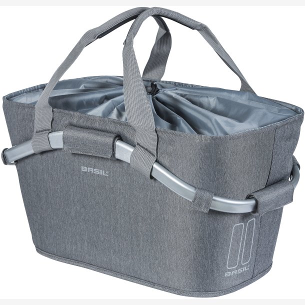 Cykelkurv for rear carrier Basil 2Day Carry All MIK 22 liters 50 x 28 x 26 cm - grey