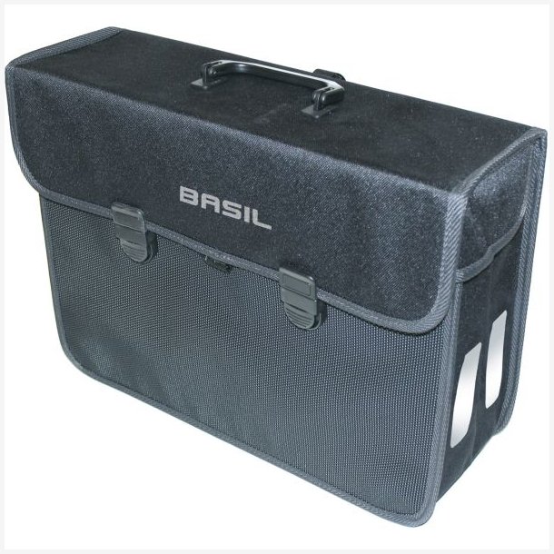 Cykeltaske Basil Malaga XL 17 liter 40 x16 x 31 cm - sort
