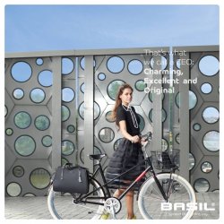 Cykeltaske Basil Noir 17 liter 41 x 17 x 32 cm - sort