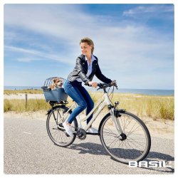 Stltrds sikkerhedsnet til cykelkurv til hund Basil Buddy 43,5 x 30 x 24,5 cm - sort