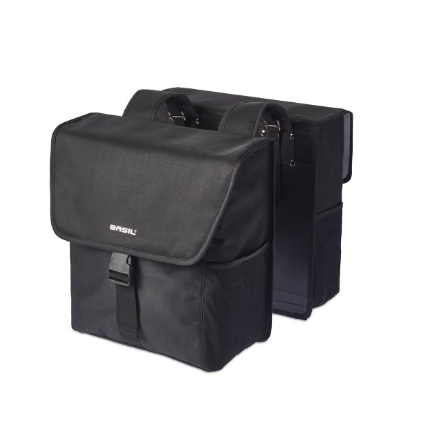 Dobbelt cykeltaske Basil Go 32 liter 33 x 16 x 38 cm - sort