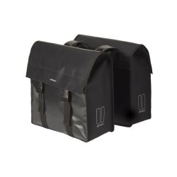 Dobbelt cykeltaske Basil Urban Load 48-53 liter 41 x 18 x 46 cm - sort m/refleks