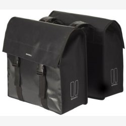 Dobbelt cykeltaske Basil Urban Load 48-53 liter 41 x 18 x 46 cm - sort m/refleks
