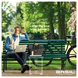 Cykeltaske Basil Urban Dry Business 20 liter 37 x 15 x 38 cm - mrkegr