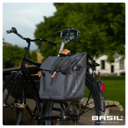 Cykeltaske Basil Urban Dry Business 20 liter 37 x 15 x 38 cm - mrkegr