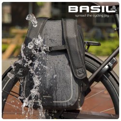 Cykelrygsk Basil Urban Dry 18 liter 27 x 16 x 45 cm - gr, vandtt