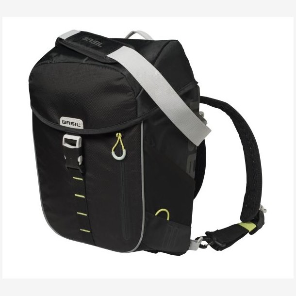 Cykelrygsk Basil Miles Daypack 17 liter 33 x 17 x 41 cm - sort, vandtt