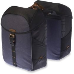 Dobbelt cykeltaske Basil Miles 34 liter 34 x 19 x 43 cm - sort/gr