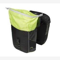 Dobbelt cykeltaske Basil Miles 34 liter 34 x 19 x 43 cm - sort/lime
