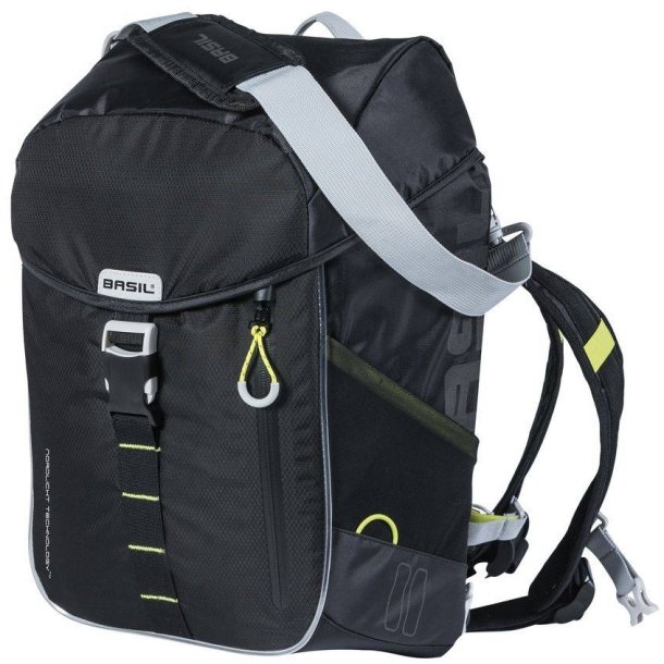 Rygsk til cykel Basil Miles Daypack Nordlicht 17 liter 31 x 17 x 44 cm - sort, vandtt