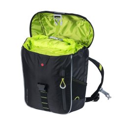 Rygsk til cykel Basil Miles Daypack Nordlicht 17 liter 31 x 17 x 44 cm - sort, vandtt