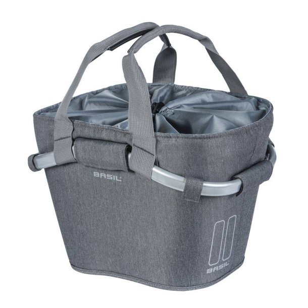 Cykelkurv for front carrier Basil 2day Carry All 15 liters 28 x 37 x 25 cm - grey