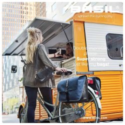 Dobbelt cykeltaske Basil Forte 35 liter 41 x 15 x 34 cm - marinebl/sort