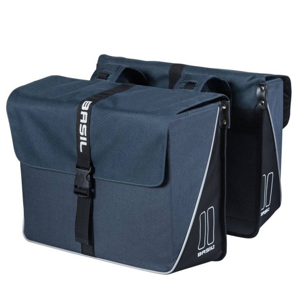 Double Cykeltaske Basil Forte 35 liters 41 x 15 x 34 cm - navy blue/black