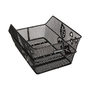 Cykelkurv til bagageb�rer cykelholder Basil Cento Flower 45 x 31 x 21 cm - sort