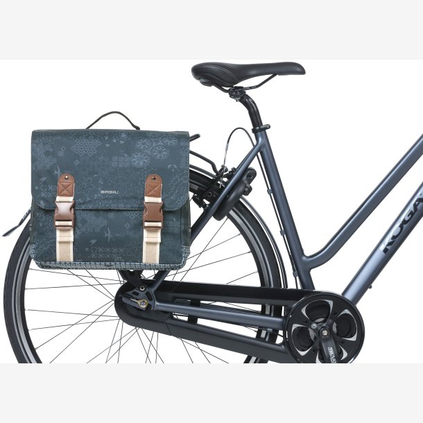 Double Cykeltaske Basil Boh&egrave;me MIK 35 liters 37 x 15 x 37 cm - blue