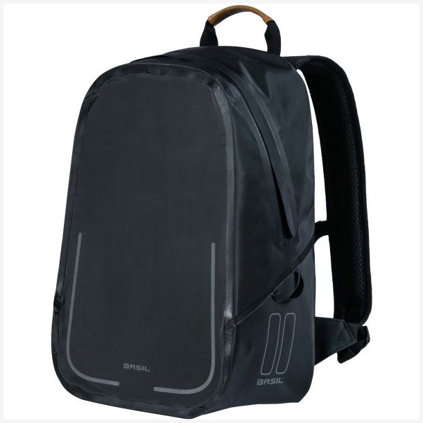 Cykelrygsk Basil Urban Dry 18 liter 27 x 16 x 45 cm - sort, vandtt