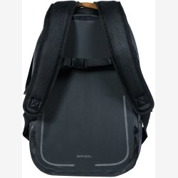 Cykelrygsk Basil Urban Dry 18 liter 27 x 16 x 45 cm - sort, vandtt