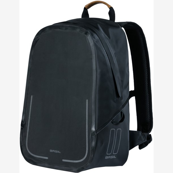 Cykelrygsk Basil Urban Dry 18 liter 27 x 16 x 45 cm - sort, vandtt