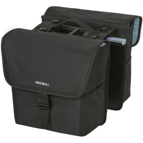 Dobbelt cykeltaske Basil Go Double MIK 32 liter 33 x 16 x 38 cm - sort
