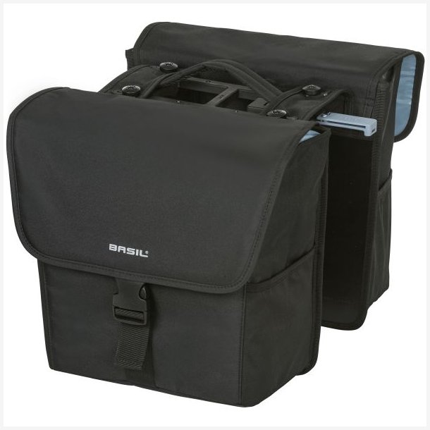 Dobbelt cykeltaske Basil Go Double MIK 32 liter 33 x 16 x 38 cm - sort