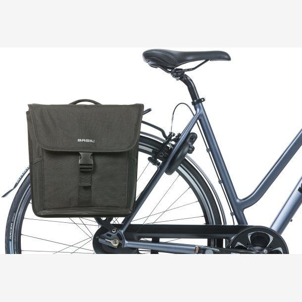 Double Cykeltaske Basil Go Double MIK 32 liters 33 x 16 x 38 cm - solid black