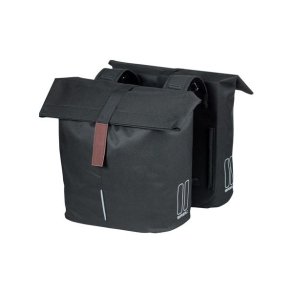 Dobbelt cykeltaske Basil City 28 til 32 liter 30 x 18 x 49 cm - sort