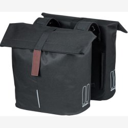 Dobbelt cykeltaske Basil City 28 til 32 liter 30 x 18 x 49 cm - sort