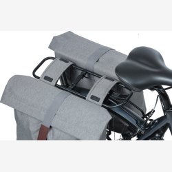 Dobbelt cykeltaske Basil City 28 til 32 liter 30 x 18 x 49 cm - gr melee