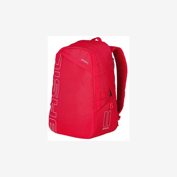 Cykelrygsk Basil Flex 17 liter 33 x 17 x 52 cm - signal rd