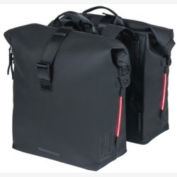 Dobbelt cykeltaske Basil SoHo Nordlicht 41 liter 31 x 13 x 37 cm - sort