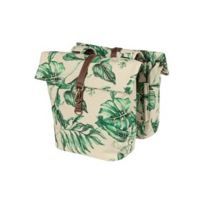 Dobbelt cykeltaske Basil Ever-Green 28 til 32 liter 28 x 16 x 35 cm - sandshell beige