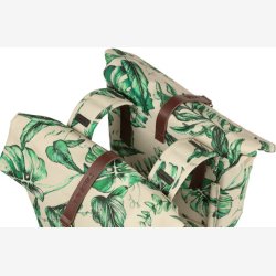 Dobbelt cykeltaske Basil Ever-Green 28 til 32 liter 28 x 16 x 35 cm - sandshell beige