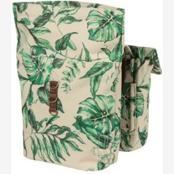 Dobbelt cykeltaske Basil Ever-Green 28 til 32 liter 28 x 16 x 35 cm - sandshell beige