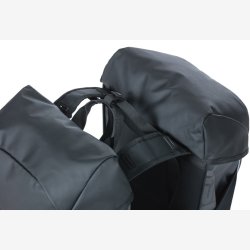 Dobbelt cykeltaske Basil Miles Presenning 34 liter 34 x 16 x 43 cm - sort/orange