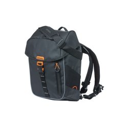 Cykelrygsk Basil Miles Tarpaulin 17 liter 31 x 17 x 44 cm - sort orange, vandtt