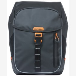 Cykelrygsk Basil Miles Tarpaulin 17 liter 31 x 17 x 44 cm - sort orange, vandtt