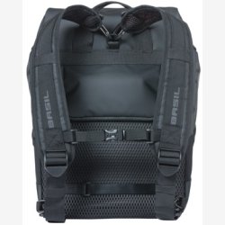 Cykelrygsk Basil Miles Tarpaulin 17 liter 31 x 17 x 44 cm - sort orange, vandtt