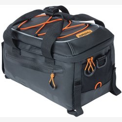 Cykeltaske Trunkbag Basil Miles Tarpaulin 7 liter 32 x 20 x 20 cm - sort/orange, vandtt
