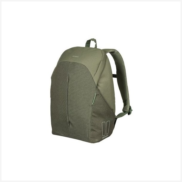 Cykelrygsk til 15,6" brbar Basil B-Safe Nordlicht Commuter 18 liter - oliven grn