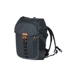 Basil Miles Tarpaulin cykelrygsk Nordlicht 17 liter 31 x 17 x 44 cm - sort/orange
